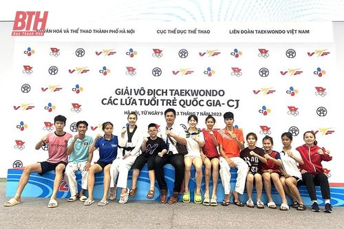 Các VĐV Thanh Hóa giành 7 huy chương tại Giải vô địch Taekwondo các lứa tuổi trẻ quốc gia 2023