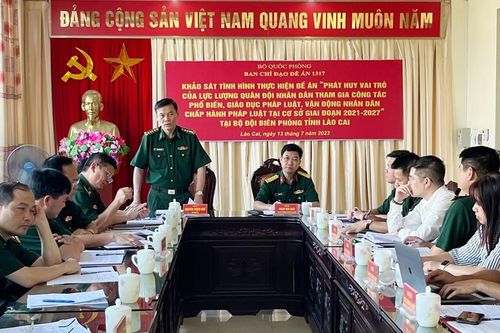 Khảo sát Đề án 1371 tại Bộ đội Biên phòng tỉnh Lào Cai