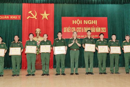 Quân khu 1: Sơ kết công tác Đảng, công tác chính trị