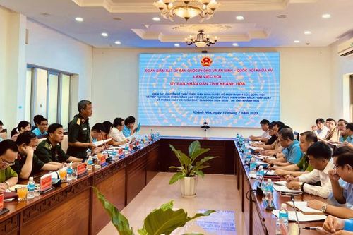 Đoàn giám sát của Ủy ban Quốc phòng và An ninh làm việc với UBND tỉnh Khánh Hòa