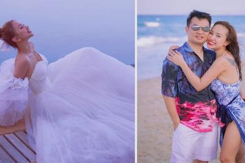 MC Vân Hugo khoe ảnh váy cưới và tình tứ bên chồng doanh nhân, tiết lộ về cuộc hôn nhân thứ hai