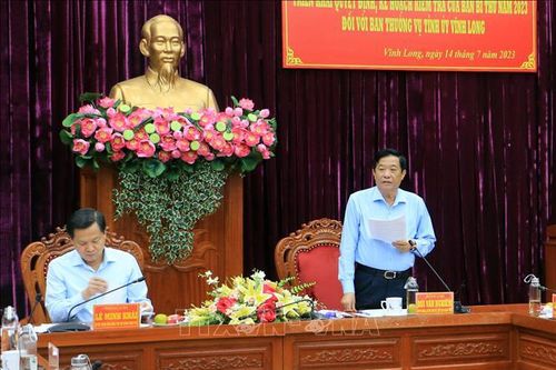 Kiểm tra công tác xây dựng, chỉnh đốn Đảng và hệ thống chính trị tại Vĩnh Long