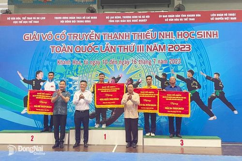 Giải võ cổ truyền thanh thiếu nhi, học sinh toàn quốc lần thứ 3-2023: Đồng Nai xếp nhì toàn đoàn
