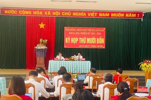 Kỳ họp thứ 14 HĐND thị xã Ayun Pa khóa XIII thông qua 6 Nghị quyết