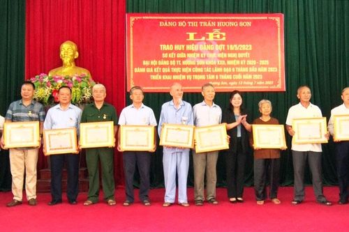 Phú Bình: Tặng Huy hiệu Đảng cho 163 đảng viên