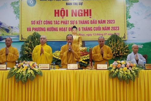 Vĩnh Phúc: Ban Trị sự GHPGVN tỉnh sơ kết hoạt động Phật sự 6 tháng đầu năm 2023