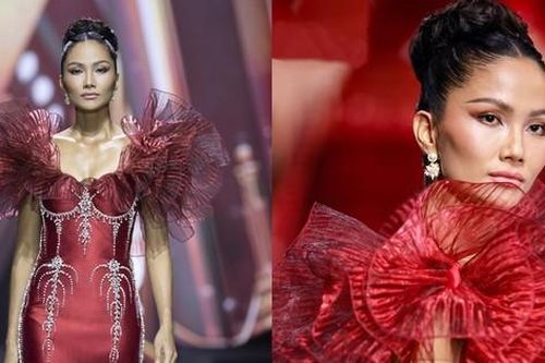 Hoa hậu H'Hen Niê hóa 'Nữ hoàng đỏ', đẹp lộng lẫy trong lần mới nhất làm vedette