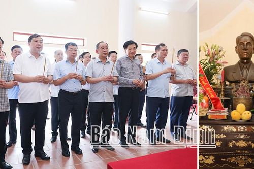 Dâng hương tưởng niệm Anh hùng, Liệt sĩ Vũ Văn Hiếu tại Nam Định