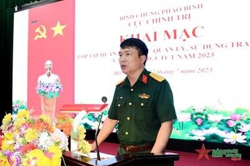 Binh chủng Pháo binh tập huấn ngành vật tư công tác Đảng, công tác chính trị năm 2023