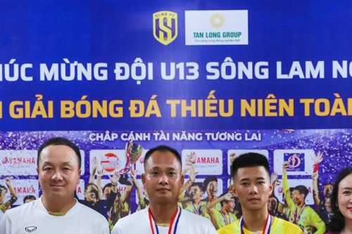 Vô địch Giải Bóng đá Thiếu niên toàn quốc năm 2023, U13 SLNA được thưởng lớn