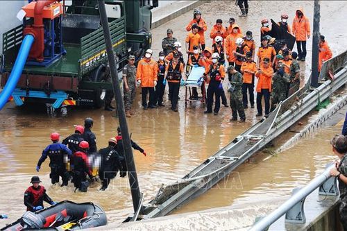 Hàn Quốc điều tra vụ ngập lụt đường hầm làm 13 người tử vong