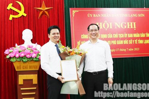 Công bố quyết định bổ nhiệm Phó Giám đốc Sở Y tế