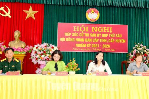 Đại biểu HĐND tỉnh và huyện Sơn Dương tiếp xúc cử tri xã Phúc Ứng