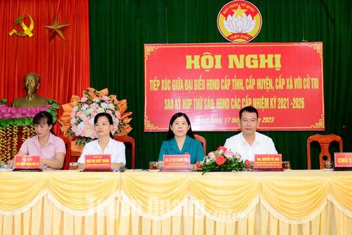 Phó Chủ tịch HĐND tỉnh Lê Thị Thanh Trà tiếp xúc cử tri xã Thành Long
