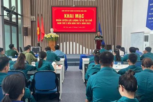 278 cán bộ, chiến sĩ tự vệ tham gia huấn luyện