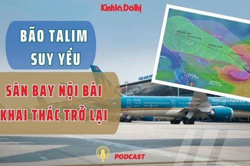 Bão số 1 suy yếu, sân bay Nội Bài khai thác trở lại từ 15 giờ