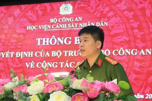 Điều động, bổ nhiệm Phó Giám đốc Học viện CSND giữ chức Phó Giám đốc Công an tỉnh