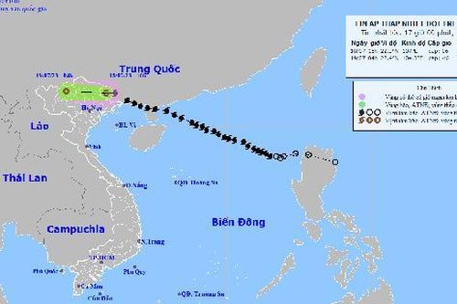 Bão số 1 suy yếu thành áp thấp nhiệt đới