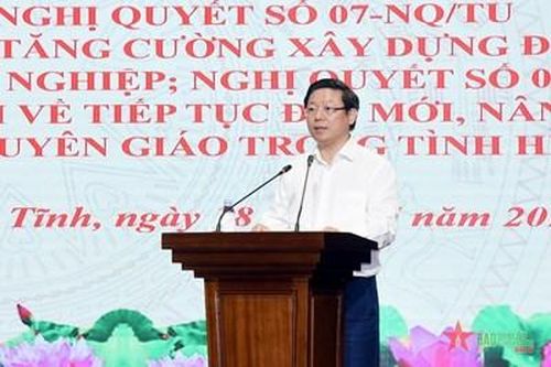 Hà Tĩnh tăng cường công tác xây dựng Đảng trong doanh nghiệp và đổi mới công tác tuyên giáo