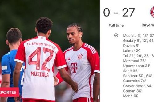 Bayern Munich hủy diệt đối thủ bằng tỷ số không tưởng