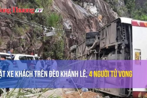 Lật xe khách trên đèo Khánh Lê, 4 người tử vong
