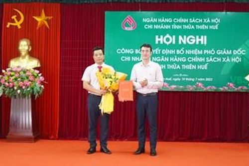 Bổ nhiệm Phó Giám đốc Ngân hàng Chính sách xã hội chi nhánh tỉnh