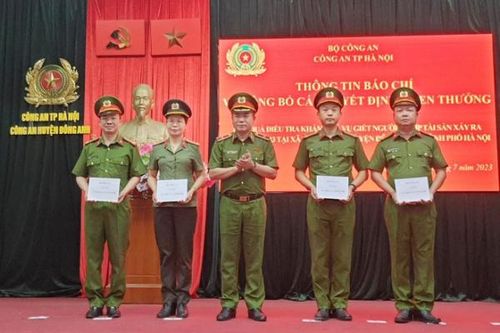 Khen thưởng chiến công xuất sắc của Công an Hà Nội