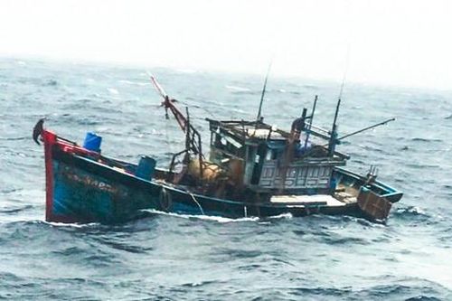 Tàu ngư dân Bình Định bị sóng lớn đánh chìm, 2 thuyền viên mất tích