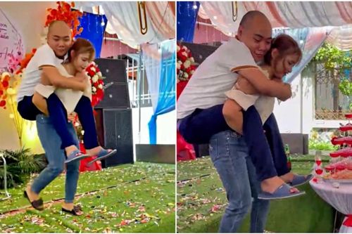 Xúc động chuyện vợ 43kg nguyện làm đôi chân cõng chồng 70kg suốt đời