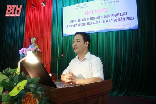 Tập huấn, bồi dưỡng kiến thức pháp luật và nghiệp vụ công tác hòa giải ở cơ sở năm 2023.