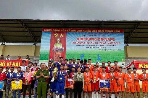 Trung đoàn bộ binh 38 Giải nhất bóng đá nam huyện Đak Pơ lần thứ I-2023