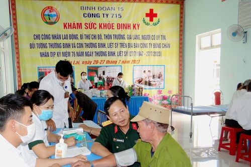 Công ty 715: Khám bệnh, phát thuốc miễn phí cho công nhân, lao động, đối tượng chính sách