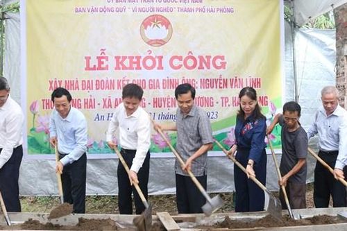 Hải Phòng: Khởi công xây nhà Đại đoàn kết cho hộ nghèo