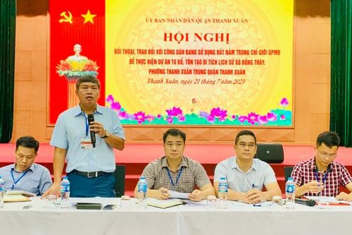 Quận Thanh Xuân:Đối thoại với công dân về GPMB dự án tu bổ Gò Đống Thây