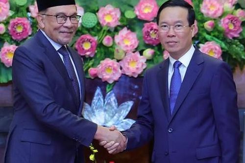 Chủ tịch nước Võ Văn Thưởng tiếp Thủ tướng Malaysia Anwar Ibrahim