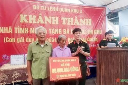 Bộ CHQS tỉnh Thái Bình: Khánh thành và bàn giao nhà tình nghĩa cho thân nhân liệt sĩ
