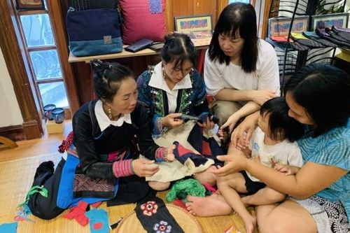 Độc đáo với nghệ thuật thêu ghép vải của người H'Mông trắng
