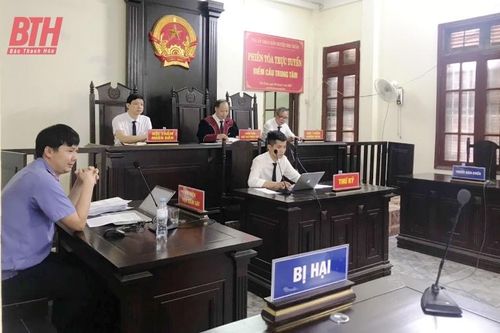 Lần đầu tiên TAND huyện Như Xuân xét xử trực tuyến vụ án hình sự