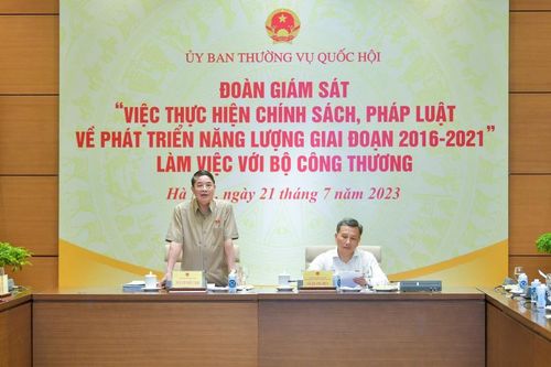 Phó Chủ tịch Quốc hội Nguyễn Đức Hải chủ trì cuộc làm việc với Bộ Công thương về phát triển năng lượng