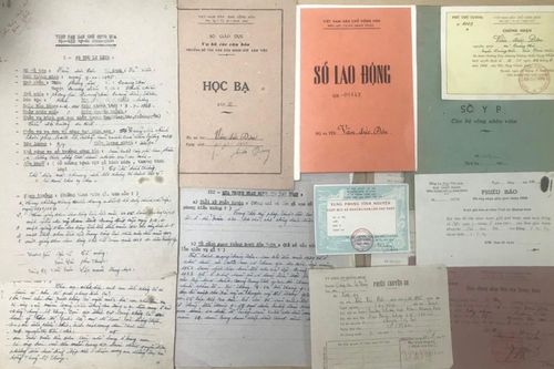 Hồ sơ, kỷ vật đi B và tâm thư gửi lại