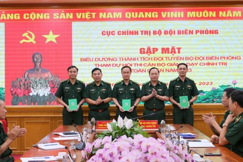 Biểu dương thành tích Đội tuyển BĐBP tham dự Hội thi cán bộ giảng dạy chính trị toàn quân năm 2023