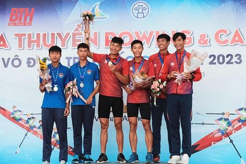Các VĐV Thanh Hóa giành thành tích xuất sắc tại Giải đua thuyền rowing và canoeing vô địch trẻ Quốc gia 2023