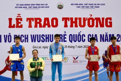 Gia Lai giành 2 huy chương vàng ở Giải Vô địch Wushu trẻ quốc gia
