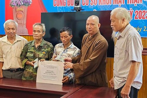 Quảng Nam: Ban Trị sự Phật giáo tỉnh hỗ trợ 100 triệu đồng xây nhà đến 2 gia đình tại H.Nam Trà My