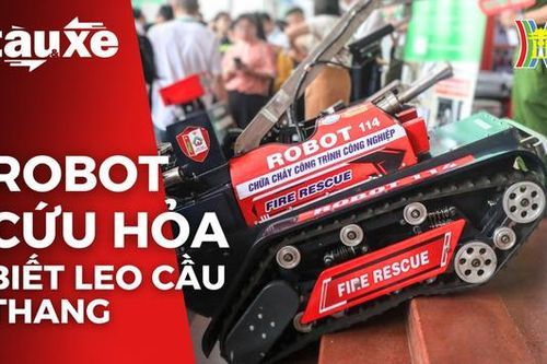 Robot cứu hỏa biết leo cầu thang | Bản tin Tàu và Xe | 22/07/2023