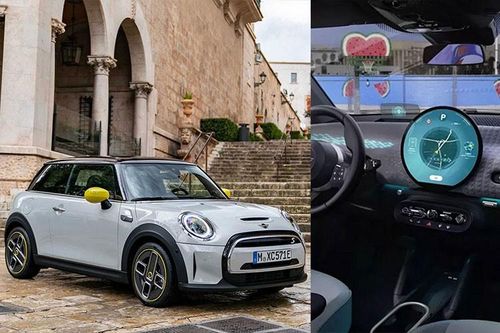 Mini Cooper EV 2024 lộ màn hình trung tâm như 'đồng hồ treo tường'