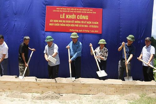 Mường Ảng xây dựng nhà đại đoàn kết cho hộ nghèo huyện