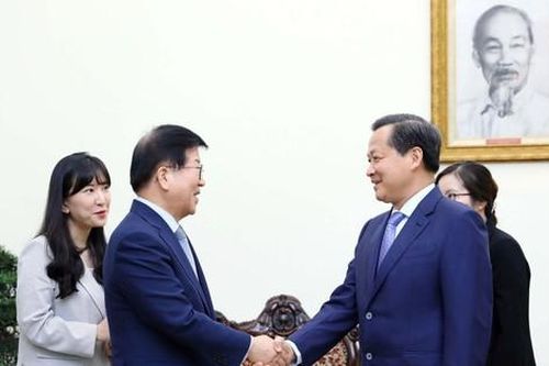 Phó Thủ tướng Lê Minh Khái tiếp nguyên Chủ tịch Quốc hội Hàn Quốc Park Byeong-seug