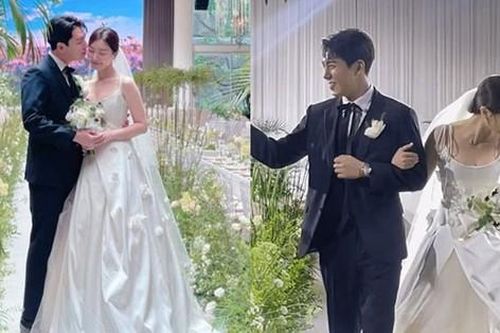 Lộ ảnh hiếm hôn lễ nữ ca sĩ và tài tử kém 10 tuổi, nụ hôn thề nguyện thành tâm điểm