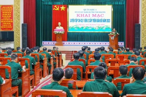 Khai mạc luyện tập chỉ huy - cơ quan 1 bên, 2 cấp trên bản đồ